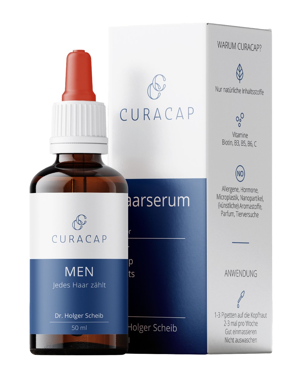 CuraCap MEN with packaging